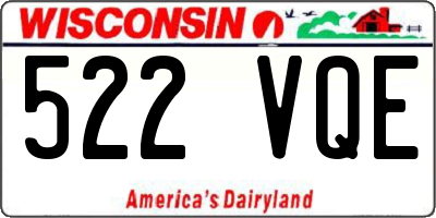 WI license plate 522VQE