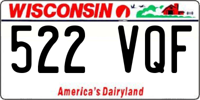 WI license plate 522VQF
