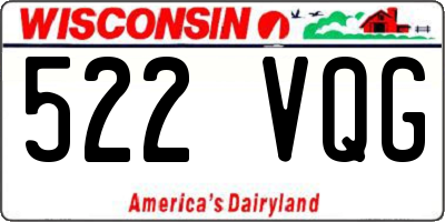 WI license plate 522VQG