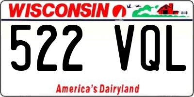 WI license plate 522VQL