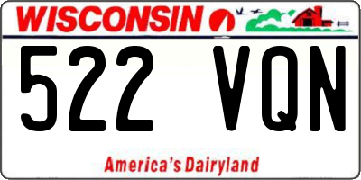 WI license plate 522VQN