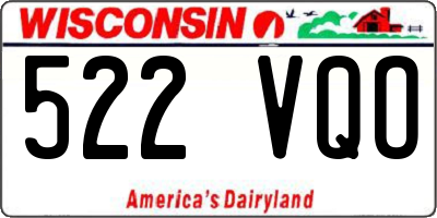 WI license plate 522VQO
