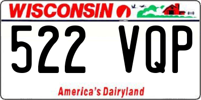 WI license plate 522VQP