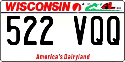 WI license plate 522VQQ
