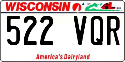 WI license plate 522VQR