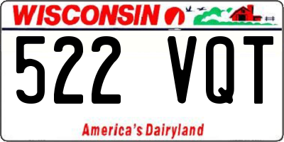WI license plate 522VQT