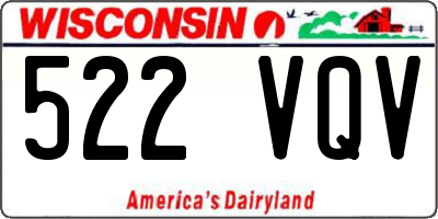 WI license plate 522VQV