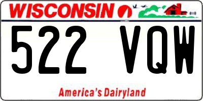 WI license plate 522VQW