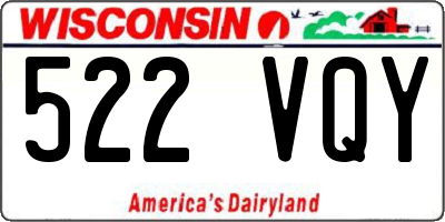 WI license plate 522VQY