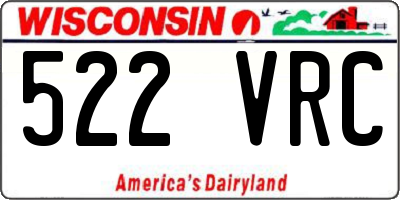 WI license plate 522VRC