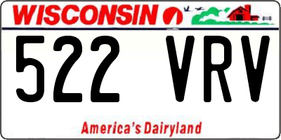 WI license plate 522VRV