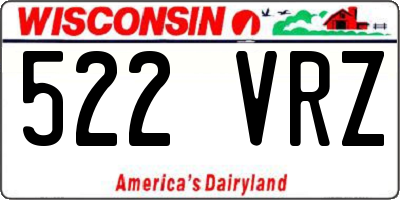 WI license plate 522VRZ