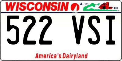 WI license plate 522VSI
