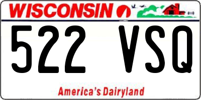 WI license plate 522VSQ