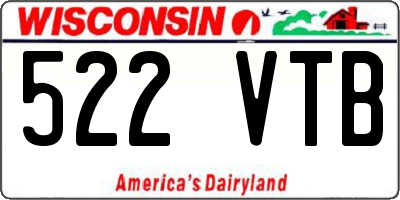 WI license plate 522VTB