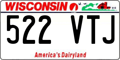 WI license plate 522VTJ