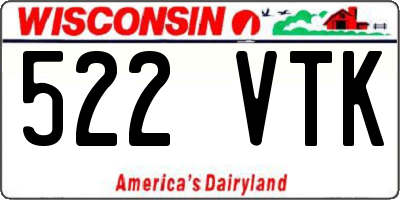 WI license plate 522VTK