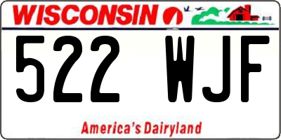 WI license plate 522WJF