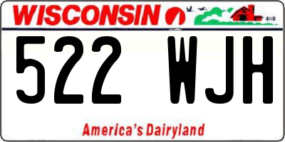 WI license plate 522WJH