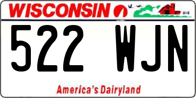 WI license plate 522WJN