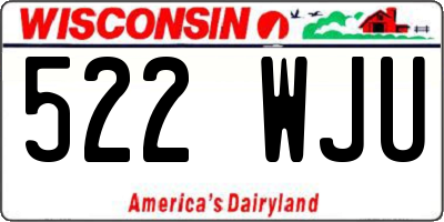 WI license plate 522WJU