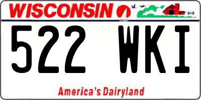 WI license plate 522WKI