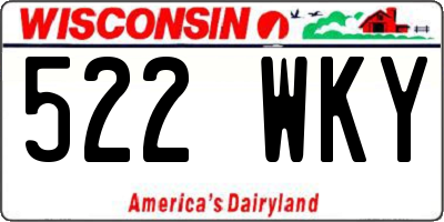 WI license plate 522WKY