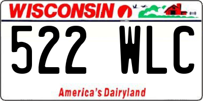 WI license plate 522WLC