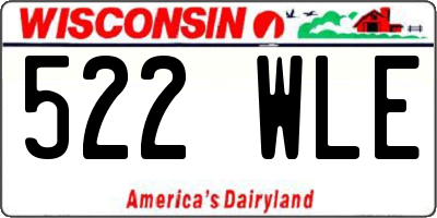 WI license plate 522WLE