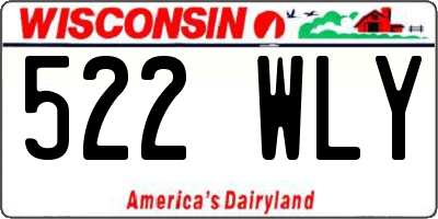WI license plate 522WLY