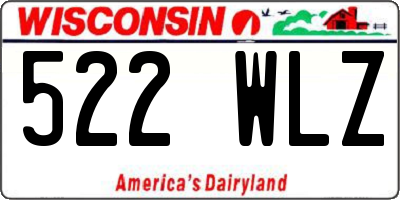 WI license plate 522WLZ