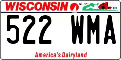 WI license plate 522WMA