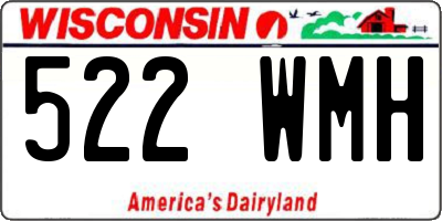 WI license plate 522WMH