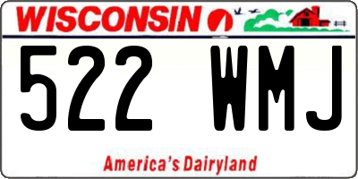 WI license plate 522WMJ