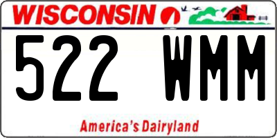 WI license plate 522WMM