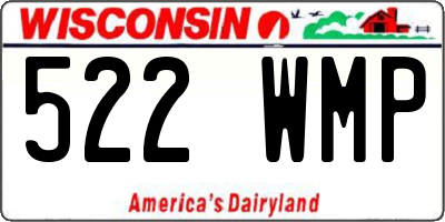 WI license plate 522WMP