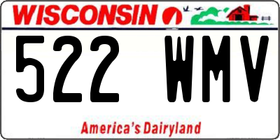 WI license plate 522WMV