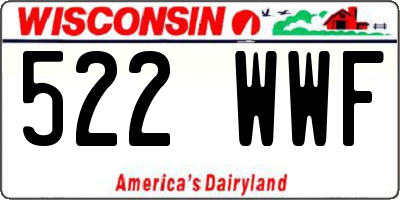 WI license plate 522WWF