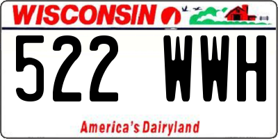 WI license plate 522WWH
