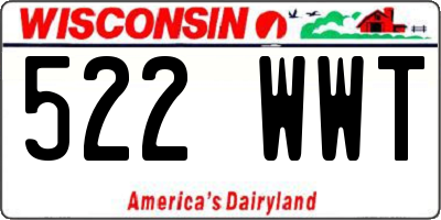 WI license plate 522WWT