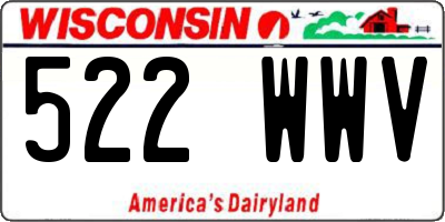 WI license plate 522WWV