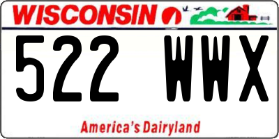 WI license plate 522WWX