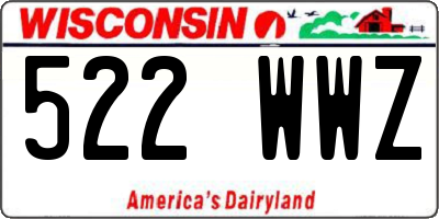 WI license plate 522WWZ