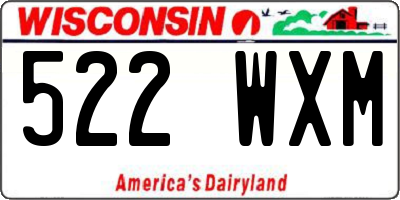 WI license plate 522WXM