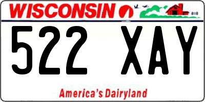 WI license plate 522XAY