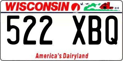 WI license plate 522XBQ