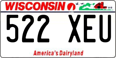 WI license plate 522XEU
