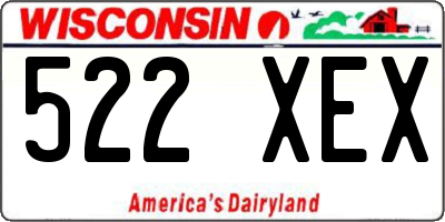 WI license plate 522XEX