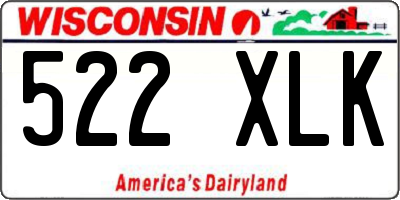 WI license plate 522XLK