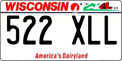 WI license plate 522XLL